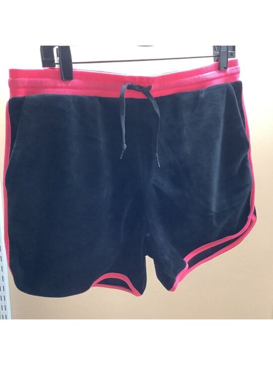 Paris Hilton Pants - Paris Hilton Size XL Velour Black/Pink Shorts W Slit Pockets, New With Tags